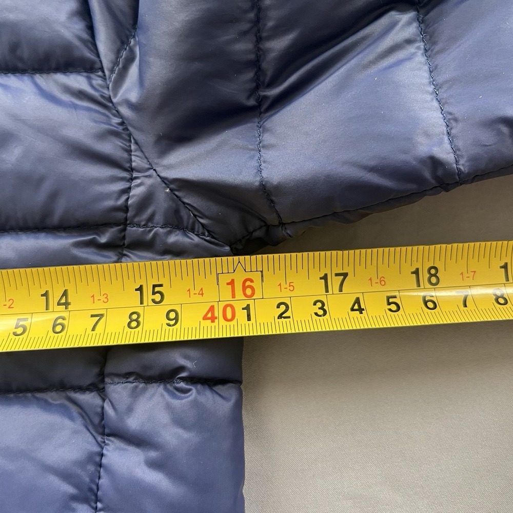 Eddie Bauer Jacket Youth M 7/8 Blue 650 Down Fill Packable Puffer Full Zip - Picture 7 of 9